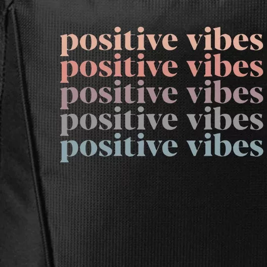 Positive Vibe Only Transfer Day Infertility IVF Mom Dad Gift City Backpack