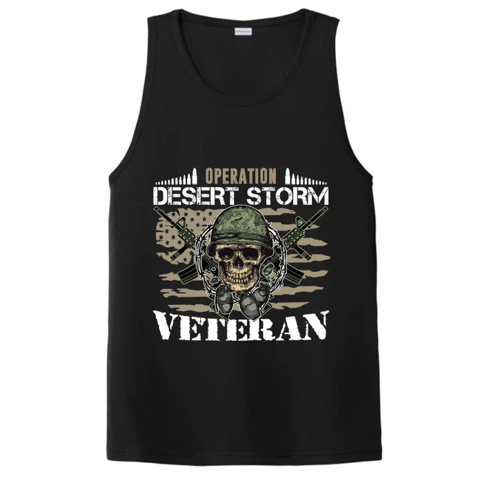 Proud Veteran Operation Desert Storm Veteran Funny Gift Mom Dad Funny Gift Performance Tank