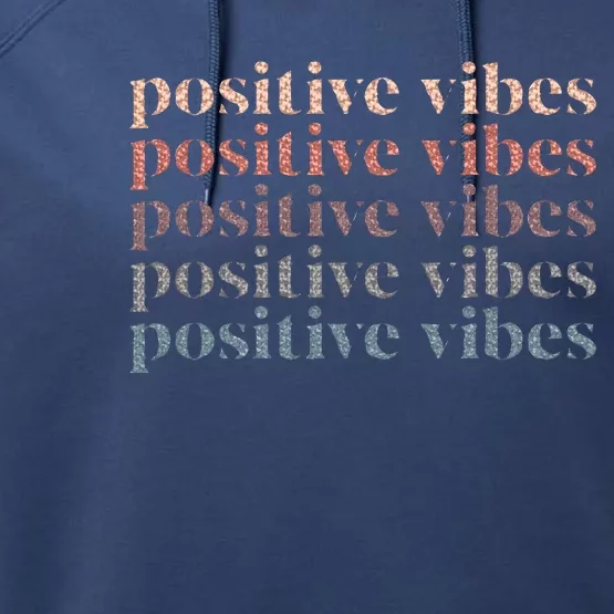 Positive Vibe Only Transfer Day Mom Dad Performance Fleece Hoodie