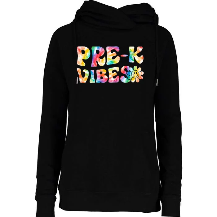 PreK Vibes Pre Kindergarten Team Teachers Womens Funnel Neck Pullover Hood