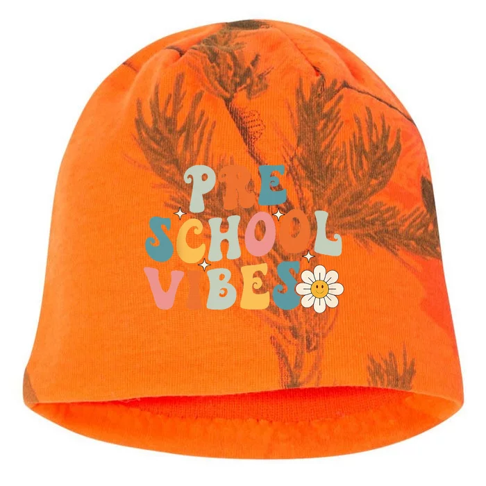 Preschool Vibes Preschool Team Retro 1st Day Of School Kati - Camo Knit Beanie