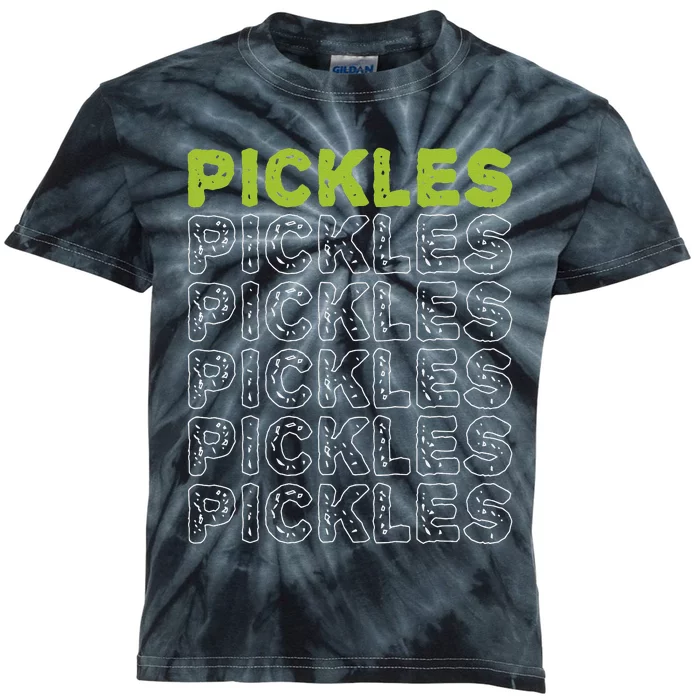 Pickles Vegan Pickle Lover Vegetable Farming Vegetarian Kids Tie-Dye T-Shirt