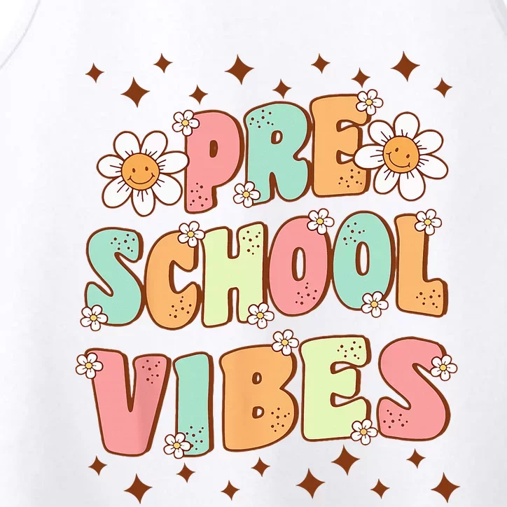 Preschool Vibes PreK Team Retro First Day Of School Performance Tank