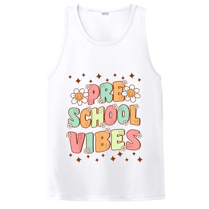 Preschool Vibes PreK Team Retro First Day Of School Performance Tank