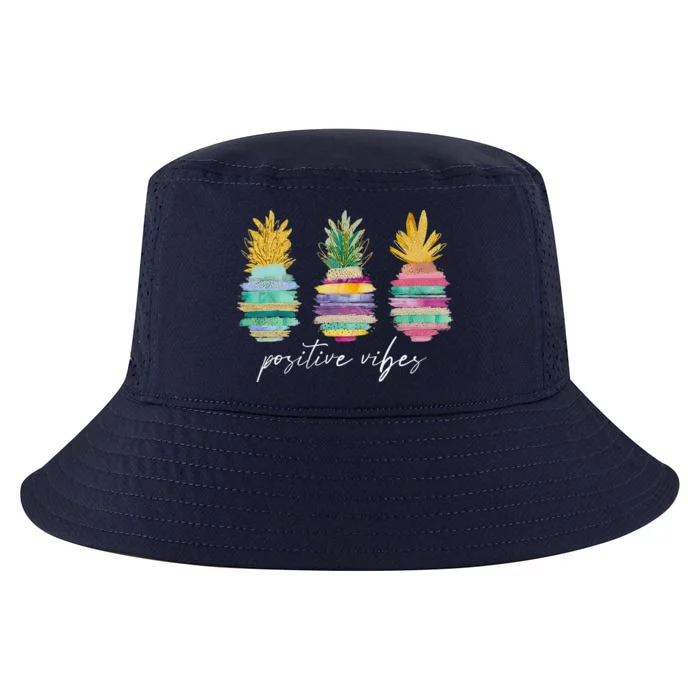 Positive Vibe Pineapple Transfer Day Infertility Ivf Mom Dad Cool Comfort Performance Bucket Hat