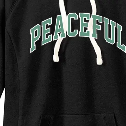 Peaceful Varsity Women's Fleece Hoodie