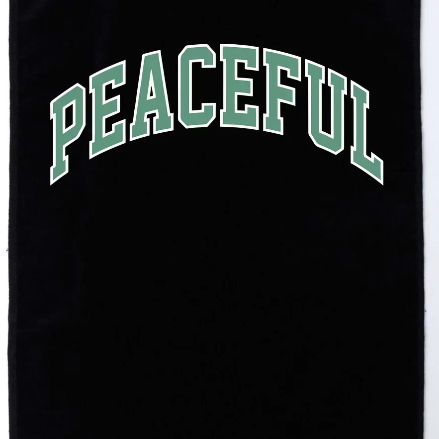 Peaceful Varsity Platinum Collection Golf Towel