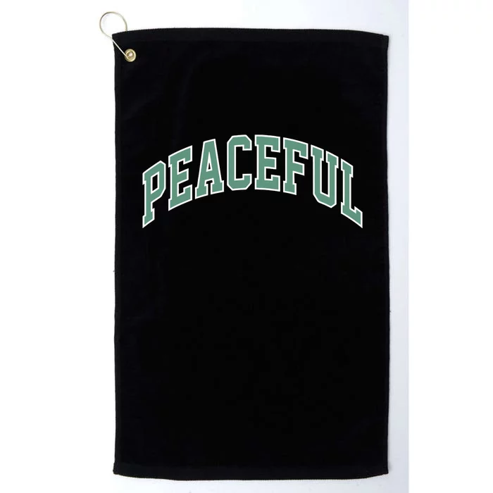 Peaceful Varsity Platinum Collection Golf Towel