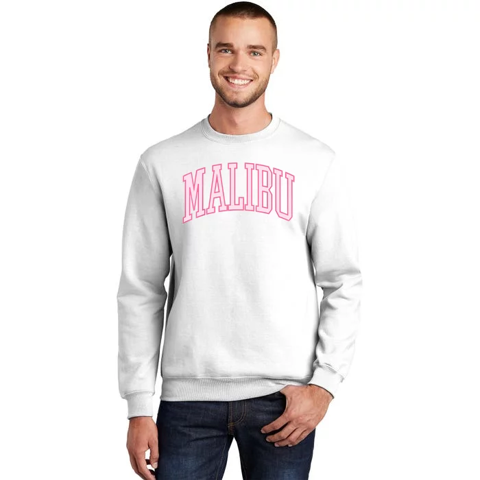 Preppy Varsity Pink Malibu California Sweatshirt