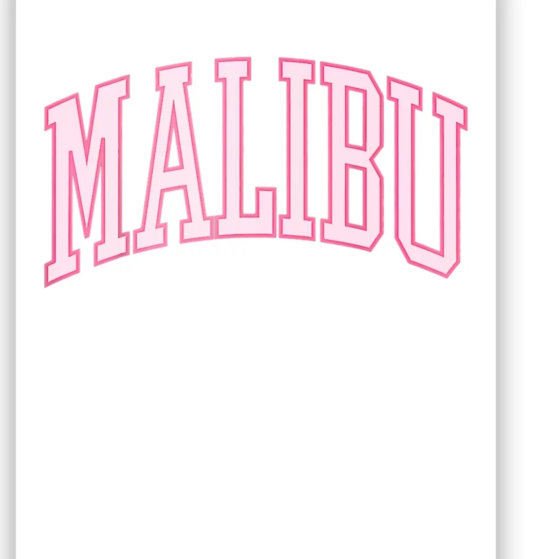 Malibu California Preppy Pink Varsity - Malibu - Sticker