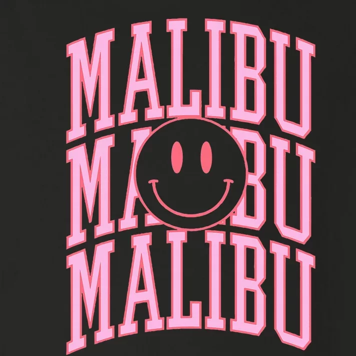 Preppy Varsity Pink Malibu California Toddler Long Sleeve Shirt