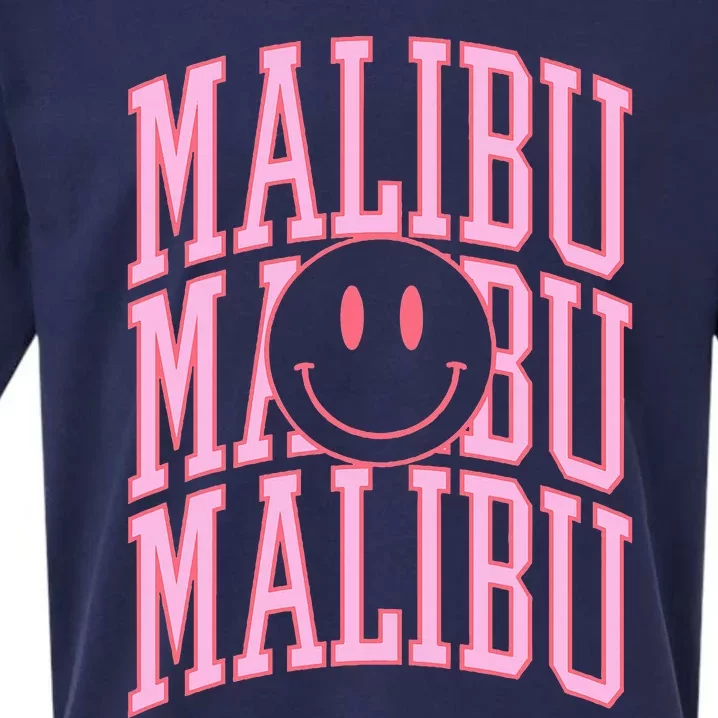 Preppy Varsity Pink Malibu California Sueded Cloud Jersey T-Shirt