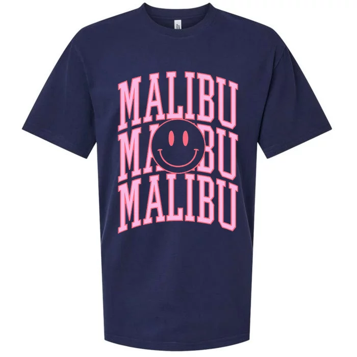 Preppy Varsity Pink Malibu California Sueded Cloud Jersey T-Shirt