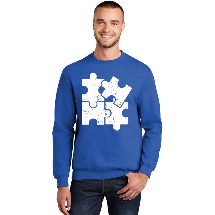 Puzzle Vintage Puzzles Pieces Gift Tall Sweatshirt