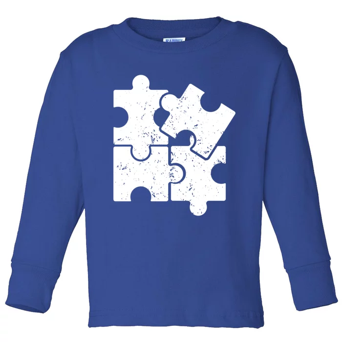 Puzzle Vintage Puzzles Pieces Gift Toddler Long Sleeve Shirt