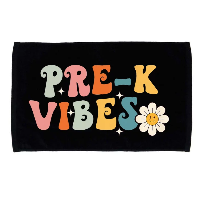 PreK Vibes Pre Kindergarten Team Retro 1st Day Of School Microfiber Hand Towel