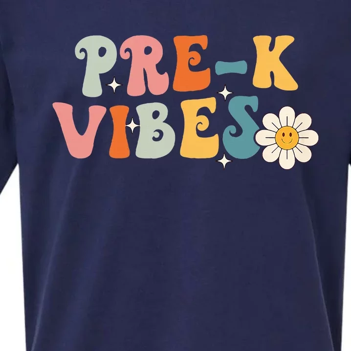 PreK Vibes Pre Kindergarten Team Retro 1st Day Of School Sueded Cloud Jersey T-Shirt