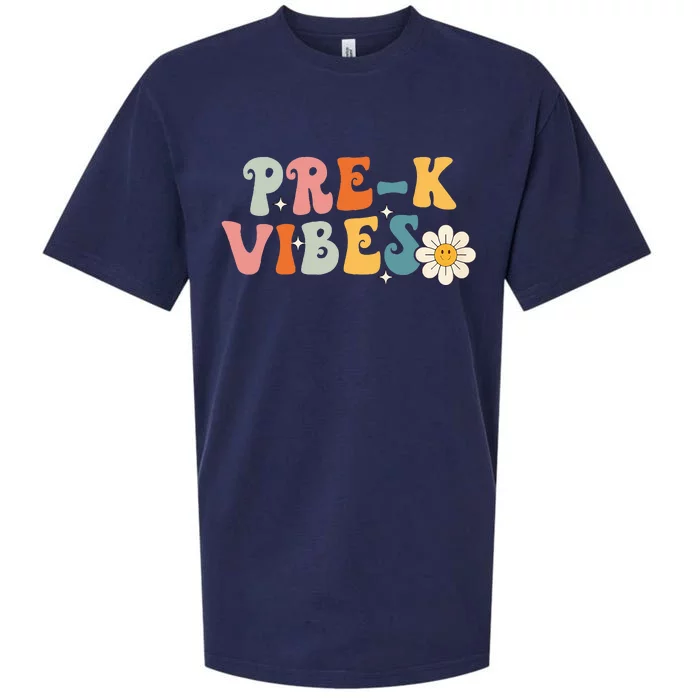 PreK Vibes Pre Kindergarten Team Retro 1st Day Of School Sueded Cloud Jersey T-Shirt