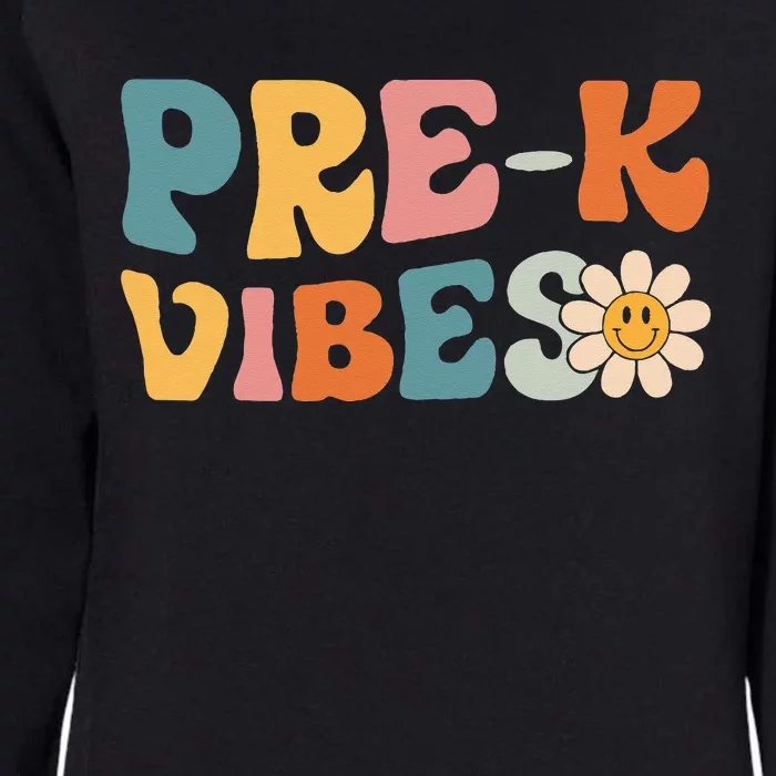 Pre-K Vibes - Pre Kindergarten Team Retro 1st Day of School Womens California Wash Sweatshirt