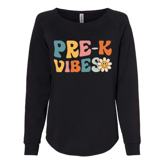 Pre-K Vibes - Pre Kindergarten Team Retro 1st Day of School Womens California Wash Sweatshirt