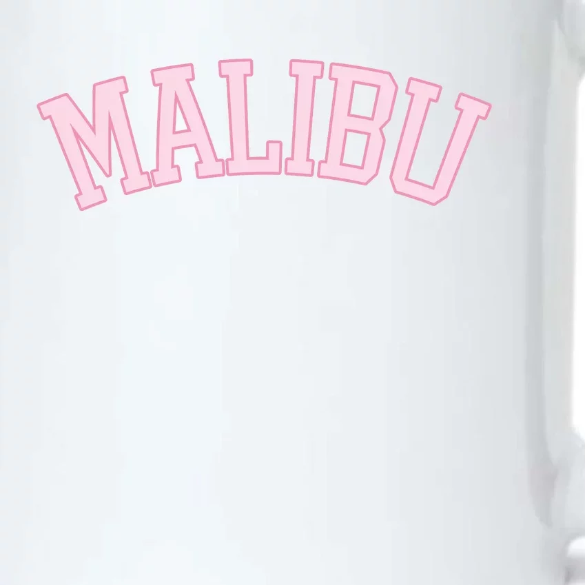 Preppy Varsity Pink Malibu California Black Color Changing Mug