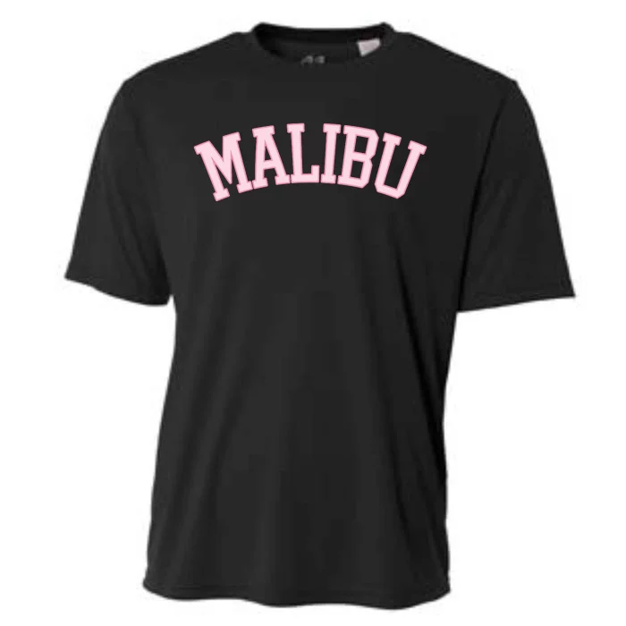 Preppy Varsity Pink Malibu California Cooling Performance Crew T-Shirt