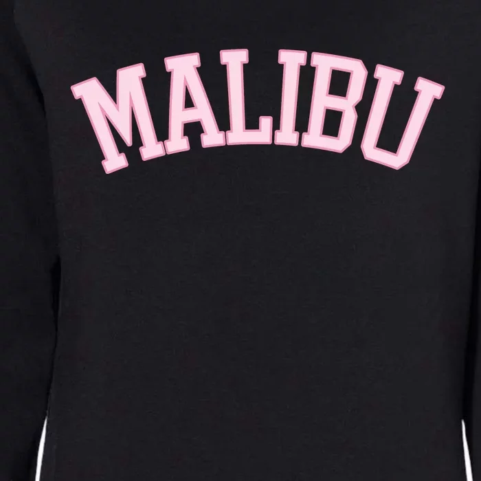 Preppy Varsity Pink Malibu California Womens California Wash Sweatshirt