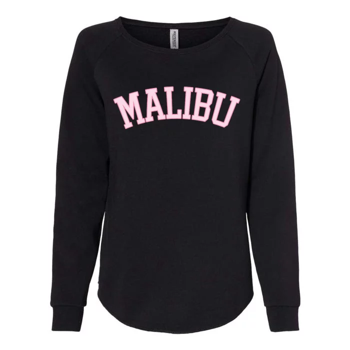 Preppy Varsity Pink Malibu California Womens California Wash Sweatshirt