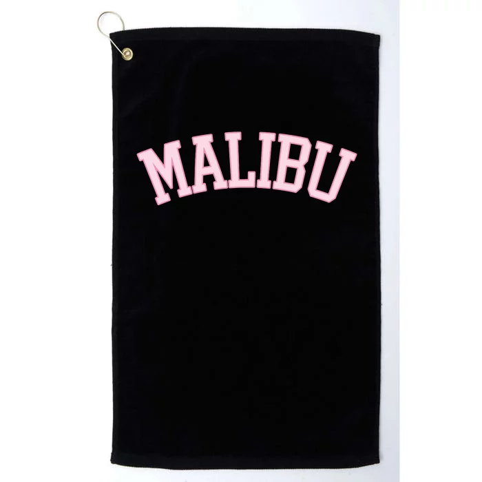 Preppy Varsity Pink Malibu California Platinum Collection Golf Towel