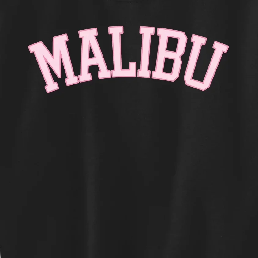 Preppy Varsity Pink Malibu California Kids Sweatshirt