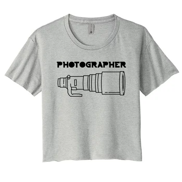 Photographer Videographer Photography Graphic Design Gift Women's Crop Top Tee