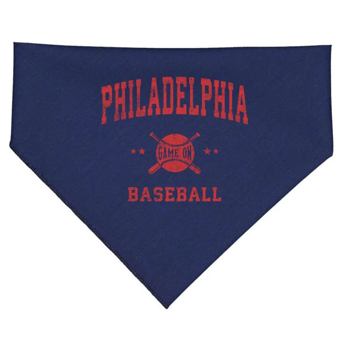 Philadelphia Vintage Philly Baseball Throwback Retro Design USA-Made Doggie Bandana