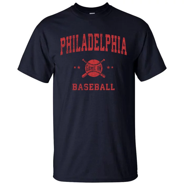 Philadelphia Vintage Philly Baseball Throwback Retro Design Tall T-Shirt