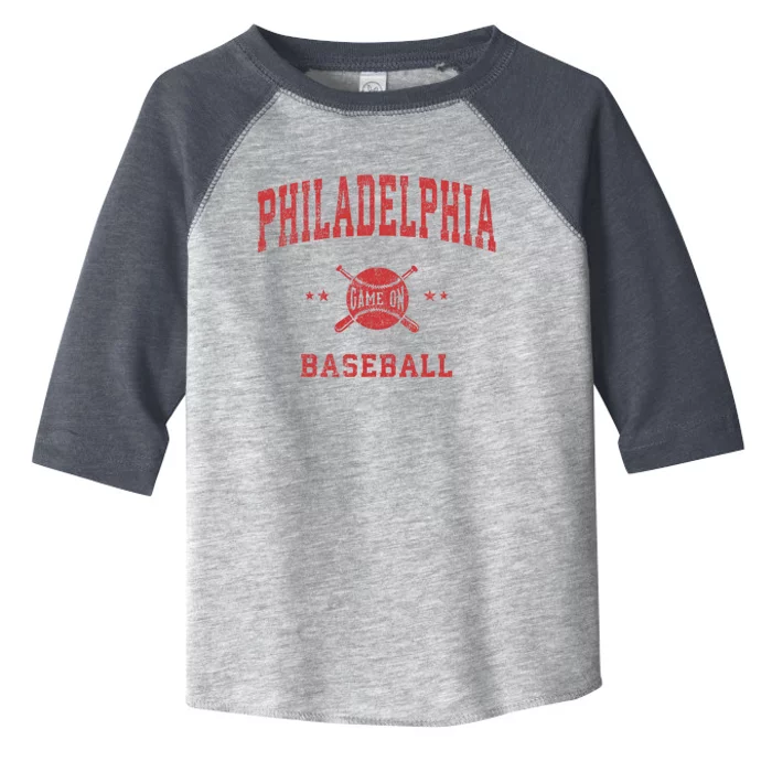 Philadelphia Vintage Philly Baseball Throwback Retro Design Toddler Fine Jersey T-Shirt