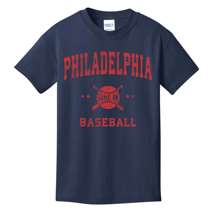 Philadelphia Vintage Philly Baseball Throwback Retro Design Kids T-Shirt