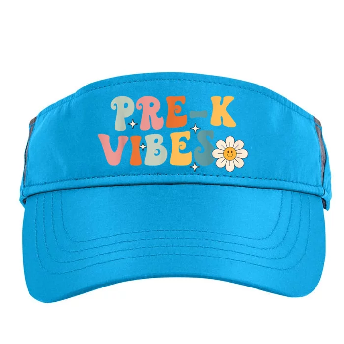 PreK Vibes Pre Kindergarten Team Retro 1st Day Of School Adult Drive Performance Visor