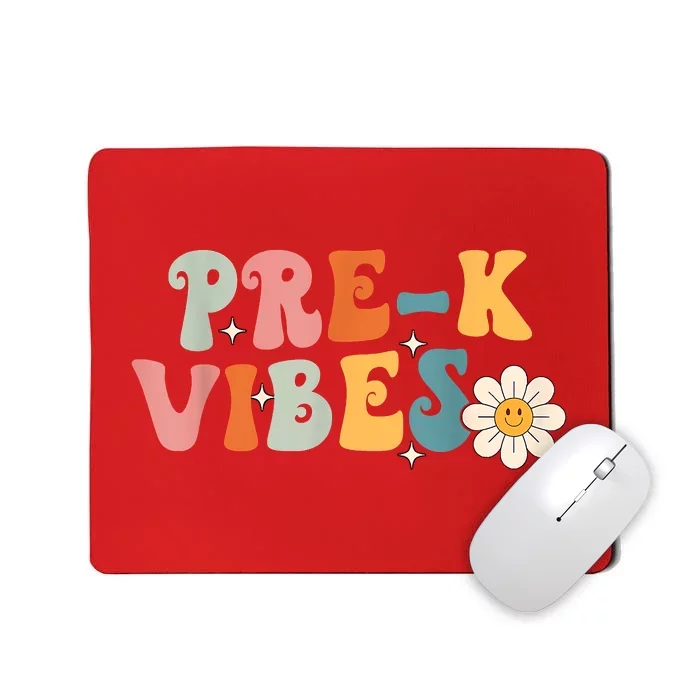 PreK Vibes Pre Kindergarten Team Retro 1st Day Of School Mousepad