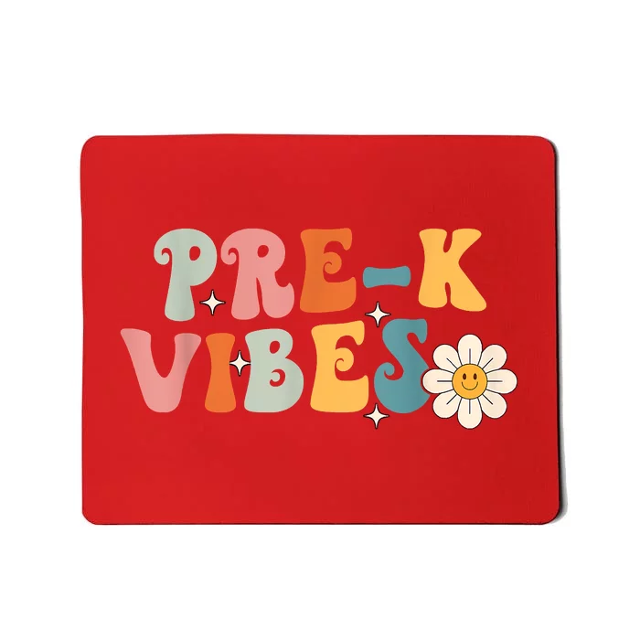 PreK Vibes Pre Kindergarten Team Retro 1st Day Of School Mousepad