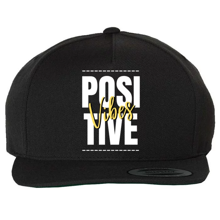 Positive Vibes Wool Snapback Cap