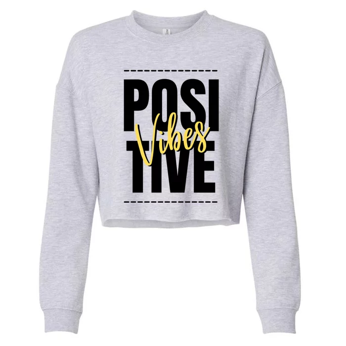 Positive Vibes Cropped Pullover Crew