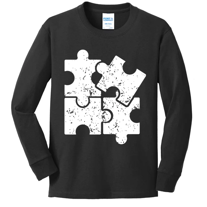 Puzzle Vintage Puzzles Pieces Great Kids Long Sleeve Shirt