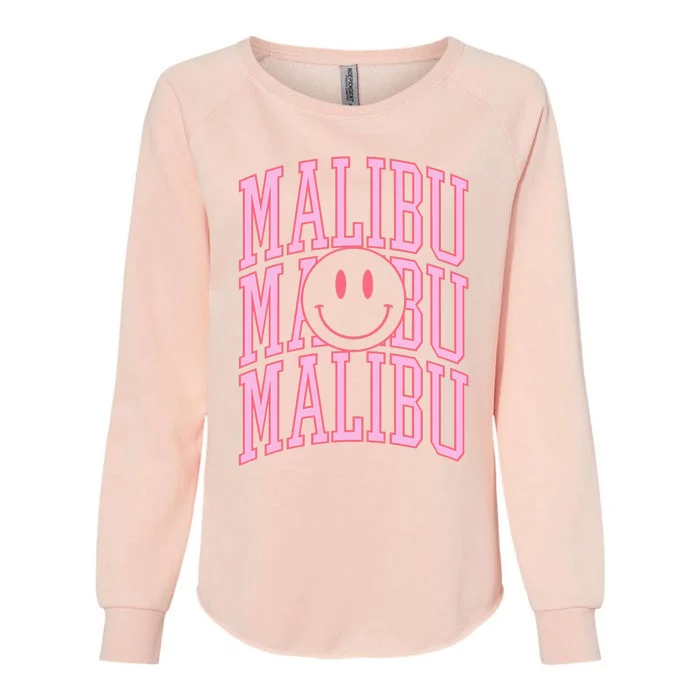 Preppy Varsity Pink Malibu California Womens California Wash Sweatshirt