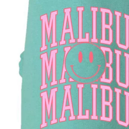 Preppy Varsity Pink Malibu California Doggie 3-End Fleece Hoodie