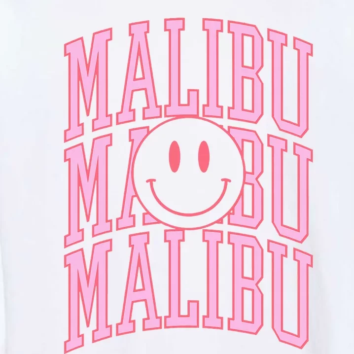 Preppy Varsity Pink Malibu California Garment-Dyed Sweatshirt