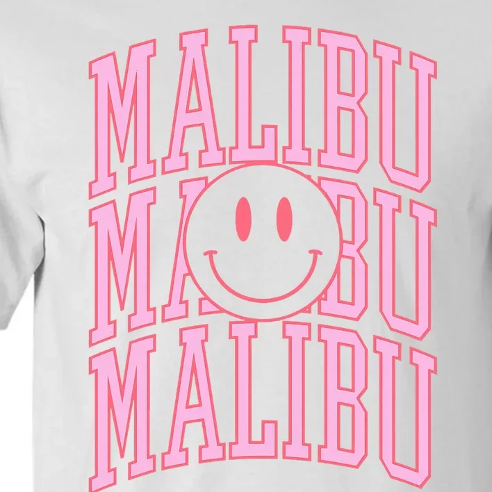 Preppy Varsity Pink Malibu California Tall T-Shirt