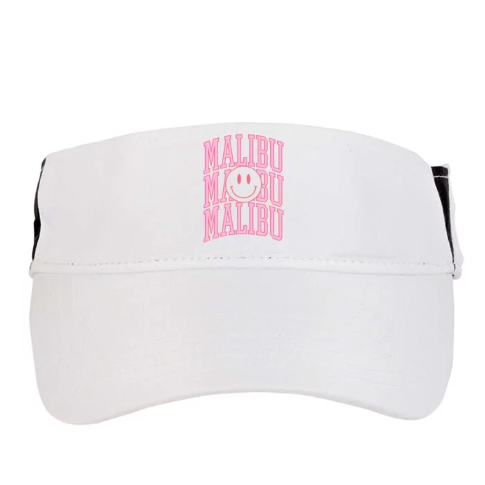 Preppy Varsity Pink Malibu California Adult Drive Performance Visor