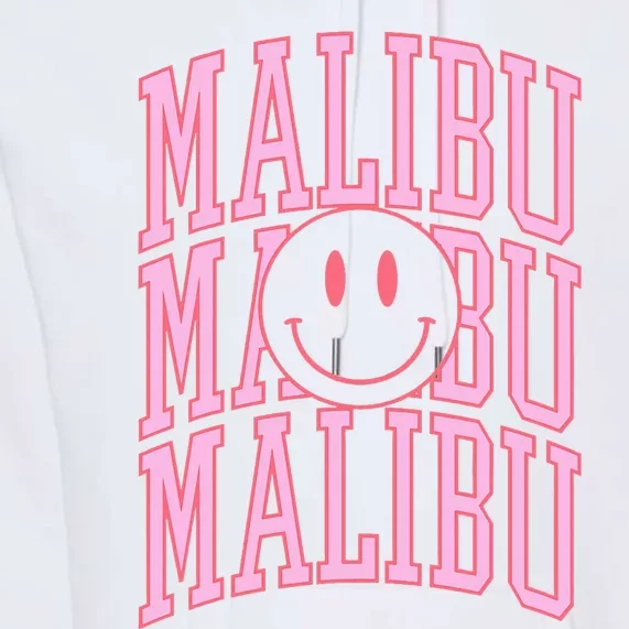 Preppy Varsity Pink Malibu California Premium Hoodie