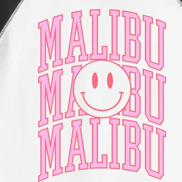 Preppy Varsity Pink Malibu California Toddler Fine Jersey T-Shirt