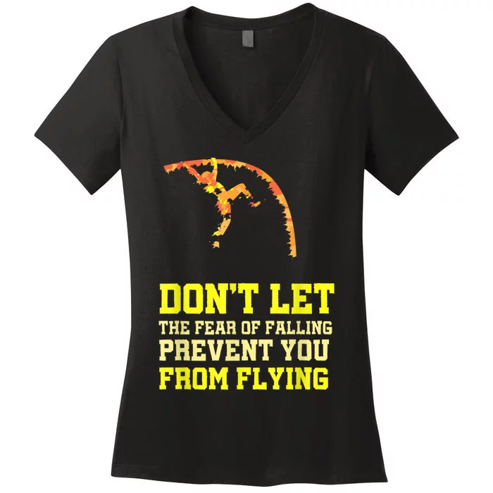 Pole Vaulting Pole Track & Field Pole Vault Women's V-Neck T-Shirt