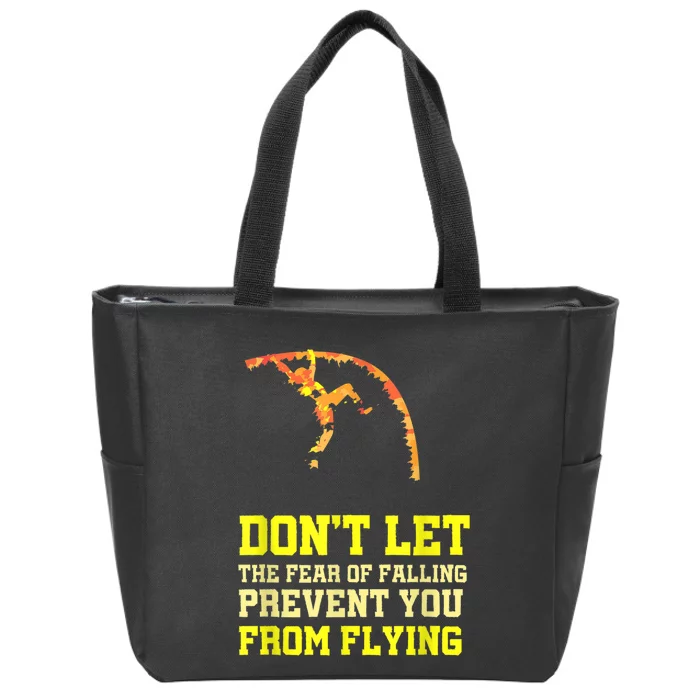 Pole Vaulting Pole Track & Field Pole Vault Zip Tote Bag